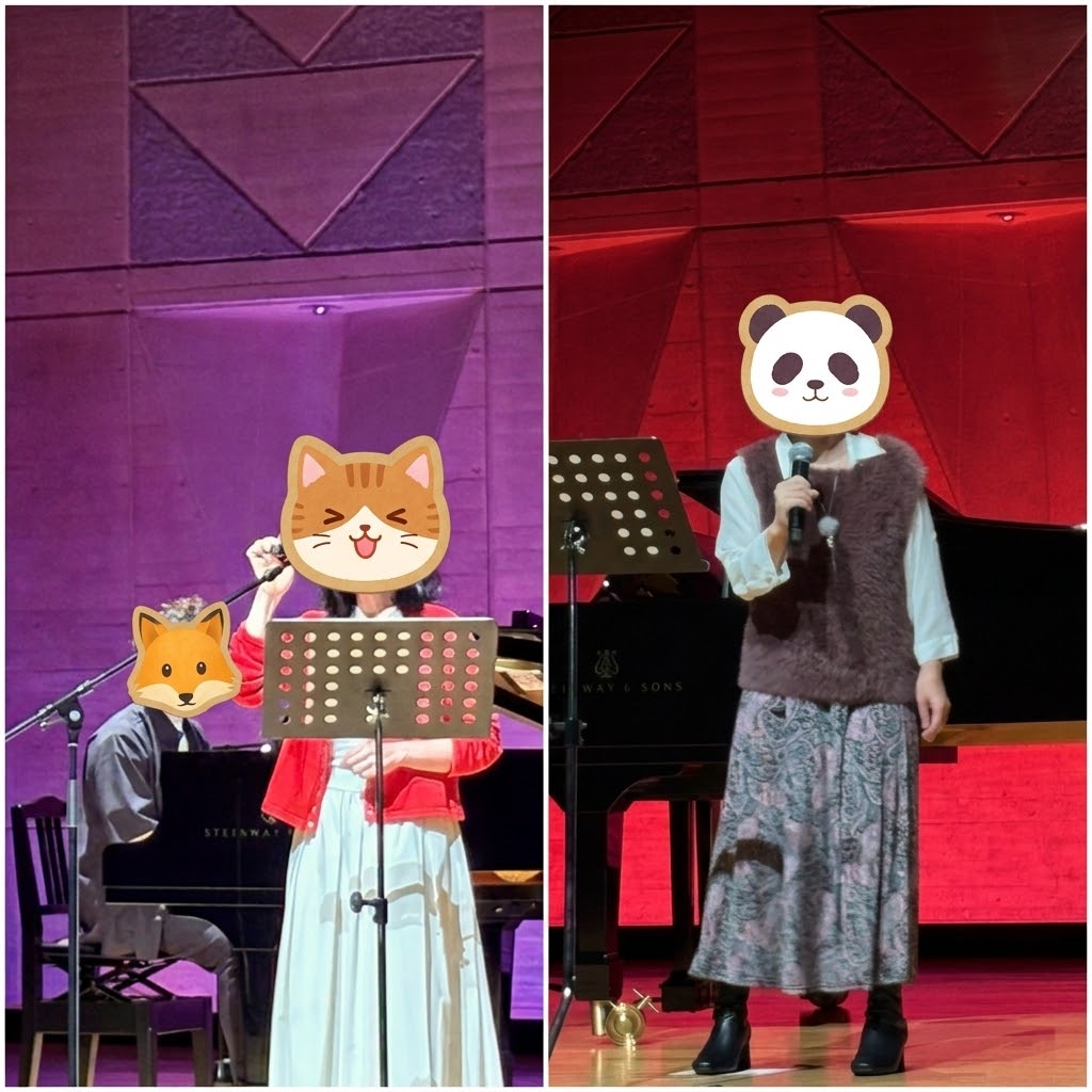 歌う二人